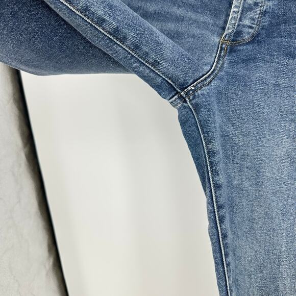 Evereve The Ever Straight Jeans Women Sz 27 Blue High Rise Button Fly Minimalist - Picture 6 of 15